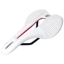 Rwlre Mountain Bike Seat Rwlre Racing Bicycle Saddle, Bicycle Seat Saddle Mtb Road Bike Saddles Mountain Bike Racing Seat Breathable Soft Bicycle Saddle Cushion Super Light (Color : White, Size : 250mm*150mm)