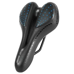 Rwlre Spares Rwlre Racing Bicycle Saddle, Bike Saddle Mtb Mountain Road Bike Seat Pu Leather Gel Filled Cycling Cushion Comfortable Shockproof Bicycle Saddle (Color : Blue, Size : 27 * 16 Cm)