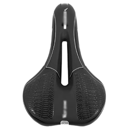 Rwlre Spares Rwlre Racing Bicycle Saddle, Bike Saddle Mtb Mountain Road Bike Seat Pu Leather Gel Filled Cycling Cushion Comfortable Shockproof (Color : Black, Size : 15 * 27cm)