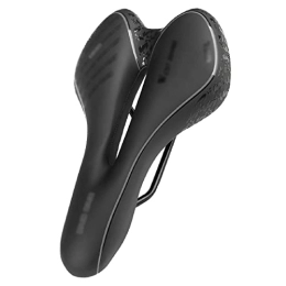Rwlre Spares Rwlre Racing Bicycle Saddle, Bike Saddle Mtb Mountain Road Bike Seat Pu Leather Gel Filled Cycling Cushion Comfortable Shockproof (Color : Black, Size : 25 * 14cm)