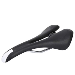 Saluaqui Spares Saluaqui Bicycle Saddle, Breathable Comfortable Shockproof Cycling Cusion Accessory With Hollow Out Design for Mountain Road Bikes (Black)
