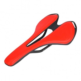 SALUTUYA Mountain Bike Saddle Bicycle Saddle Red PU Bike Saddle Carbon Fiber,for Mountain Bikes(red)