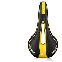 SASCD Spares SASCD Silicone super soft bicycle mountain bike saddle ergonomic bicycle saddle hollow breathable road mountain bike seat cushion (Color : Black and yellow)