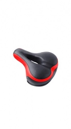 SCRT Spares SCRT Bicycle Seat Cushion Shock Absorbing Breathable Mountain Bike Saddle Microfiber Leather Wear Comfortable Bicycle Accessories (color : Black Red)