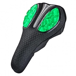 Seat cover Spares seat cover Mountain Bike Bicycle Seat Cushion Saddle Thickened Outdoor Cycling (Color : Green, Size : 11.02 * 6.69 inch)