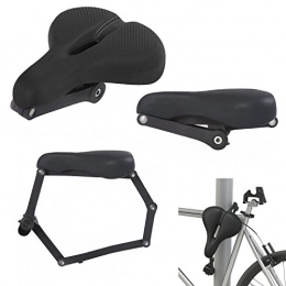 SeatyLock Comfort Classic Heavy Duty Drill Resistant Anti-Theft Bicycle Hybrid Saddle Lock Chameleon Black