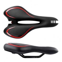 SHGUANMO Spares SHGUANMO Hollow soft bicycle saddle GEL PVC leather Mountain Road Bike Seat bicycle parts Bike Saddle (Color : Gel red)
