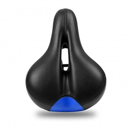SHGUANMO Spares SHGUANMO Soft Bicycle Saddle Comfortable Thicken Wide Hollow Cycling Saddle Mountain Road MTB Bicycle Accessories Bike Saddle (Color : Black Blue)