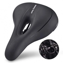 SHINYEVER Mountain Bike Seat SHINYEVER Bike Saddle with Memory Foam, Soft Bicycle Seat with Central Relief Zone, PU Matte Leather Breathable Waterproof Cycling Seat for Mountain Bikes, Road Bikes and Outdoor Bikes