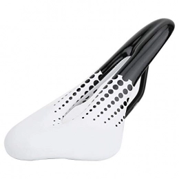 Shipenophy Mountain Bike Seat Shipenophy Shock Reduction Cushion Pad Seat Accessories wear- Outdoor Road Mountain Bike Bicycle Soft Hollow Cycling Saddle exquisite workmanship for trail riding(white)