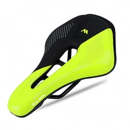 Roulle Spares Shock Absorbing Hollow Bicycle Saddle Anti-Skid GEL PU Extra Soft Mountain Bike Saddle MTB Road Cycling Seat 350G Yellow no Clamp