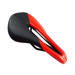 SIY Spares SIY Bicycle Seat Saddle MTB Road Bike Saddles Shockproof Cycling Racing Saddle PU Breathable Soft Cushion Bike Accessory (Color : Red)