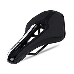 SIY Spares SIY Shock Absorbing Hollow Bicycle Saddle Anti-skid GEL Extra Soft Mountain Bike Saddle MTB Road Cycling Seat Bicycle Accessories (Color : 350G BlackW no Clamp)
