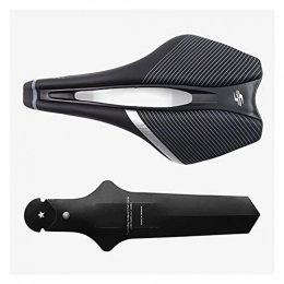 SKYBLACK Spares SKYBLACK BICYCLE SEAT Comfort Bike Seat Bike Saddle Lightweight Cycling Race Seat with Absorbing Waterproof for Mountain Bike Road Bike Exercise Bike (Color : Black silver 1)