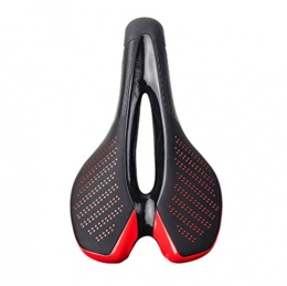 SMSOM Mountain Bike Seat SMSOM Comfortable Bike Seat-Gel Waterproof Bicycle Saddle with Central Relief Zone and Ergonomics Design for Mountain Bikes, Road Bikes, Men and Women Replacement Bicycle Saddle Saddles (Color : Red)