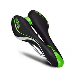SMXGF Spares SMXGF Bicycle Seat Cushion, Thick And Comfortable Bicycle Seat Cushion, Soft And Breathable Hollow Elastic Seat Cushion, Mountain Bike Seat (Color : Black green, Size : 27.3 * 15.8 cm)