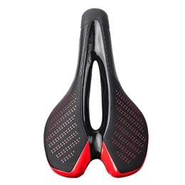 SUSHOP Spares Soft Bike Bicycle Saddle, PU Leather Bike Seat Comfortable Road Mountain Bike Seat Cushion Shockproof Front Seat Mat for Women Men, Red
