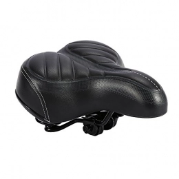 SOULONG Mountain Bike Seat SOULONG Bike Saddle Seat, Comfortable Wide Big Bum Bike Bicyle Gel Pad Seat for Sporting Black Straight Top Seatposts and Rail Type Seatposts