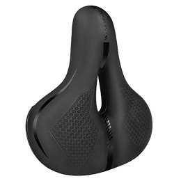 Soyeacrg Spares Soyeacrg Comfortable Bike Seat for Men Women with Dual Shock Absorbing Ball Memory Foam Waterproof Bicycle Saddle for Cruisers Sport Mountain Bikes Spin Bikes Outdoor Bikes, Black