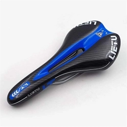 Sparrow Angel Spares Sparrow Angel Mountain bike saddle Bicycle Saddle Road Bike Leather Carbon Saddle Pad Mtb Bike Front Cushion Cycling Gel Seat Cover Bike Parts (Color : BLACK BLUE)