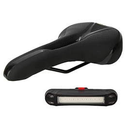 SunshineFace  Soft Ergonomic Mountain Bike Bicycle Saddle Seat Cushion Cover Pad with USB Tail Light