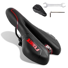 SUPERNIGHT Spares Supernight Bicycle Saddle Mountain Bike Saddle, Ergonomic Waterproof and Breathable Saddle Outdoor or Indoor Cycling Cushion for Men Women Road Bike Exercise Bike Red