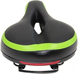 GDYJP Spares Tape Soft Cushion Bike Seat Cushion Saddle With Reflective Stationary Parts Bike Seat, Exercise Bike Mountain Bike Fit For For Men And Women (Color : Green)