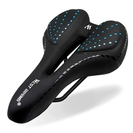 Taruor Bicycle Saddle Made of Breathable Gel and PU Leather, Ergonomic Bicycle Saddle with Comfortable Shockproof Hollow Cushion for BMX, Road Bike, Mountain Bike, EMTB, Dirt Bike