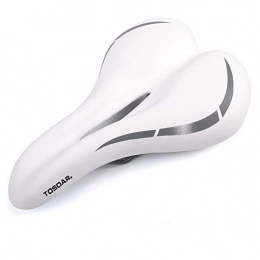 TOSOAR Spares TOSOAR Bike Seat for Men Comfortable Padded Bicycle Saddle With Soft Cushion Bike Saddle with 190T Waterproof Cover (white)