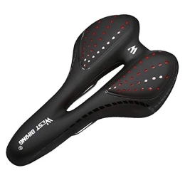 TTSJSM Mountain Bike Seat TTSJSM Mountain Bike Seat MTB Mountain Bike Cycling Thickened Extra Comfort Ultra Soft Silicone 3D Gel Pad Cushion Cover Bicycle Saddle Seat Gel Bike Seat (Color : BLACK RED)