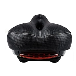 Umerk Spares Umerk Bicycle saddle Mountain Bike Saddle Tail Light Bicycle Seat Big Butt Saddle Wide Comfortable Soft Thicken Hollow Cushion PU Leather Bike Seat Bicycle seat cover (Color : Black Saddle)
