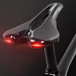Umerk Spares Umerk Bicycle saddle Road Bike Saddle Bicycle Seat With Warning Taillight USB Rechargeable Mountain Bike Racing PU Breathable Soft Seat Cushion Bicycle seat cover