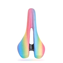 VERMOUTH Spares VERMOUTH Rainbow Bicycle Saddle MTB Road Bike PU Breathable Soft Seat Cushion Saddles Mountain Bike Vtt Racing Colorful Cycling Saddle (Color : A Model)
