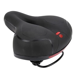 VERMOUTH Mountain Bike Seat VERMOUTH Soft Comfortable Bicycle Saddle Leather Mountain Bike Seat Hollow Carved Spring Bike Saddle Seat Bicycle Part (Color : Red)