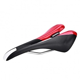 VGEBY1 Spares VGEBY1 Bicycle Saddle, Hascrome Frame PU Leather Bike Seat Cycling Saddle Cushion Durable Cycling Seat Saddle For Mountain Road Bike(Red & Black)