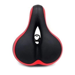 VOANZO Spares VOANZO Bike Seat Bicycle Saddle, Comfortable Soft Wide Bike Saddle Bicycle Breathable Professional Mountain Bike Seat Cushion Memory for MTB Road Gel Comfort Hybrid Cyclists - red