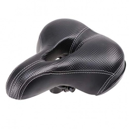 Vosarea Spares VOSAREA Elastic Foam Saddle Comfortable Wide Padded Replacement Saddle for Mountain Bike Outdoor (Black)