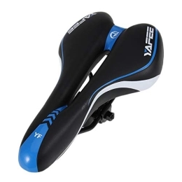 Vosarea Spares VOSAREA Elastic High Seat Breathable Bicycle Saddle for Mountain Bike Excavated Sport Cushion Cycling Bicycle Cushion (Black and Blue)