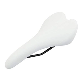 WBNCUAP Mountain Bike Seat WBNCUAP Bicycle Saddle PVC Leather Mountain Road Bike Saddle Soft Comfortable Bike Cycling Seat 3 Color Bicycle Parts (Color : White)