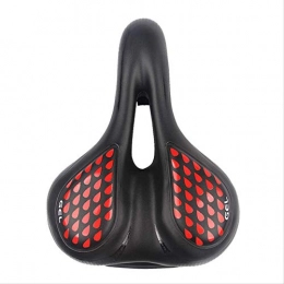 WGLG Mountain Bike Seat WGLG Comfortable Bicycle Saddle Pu Leather Breathable Cycling Hollow Silica Gel Polyurethane Shockproof Mtb Road Bike Thicken Saddle