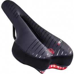 WHEEIUP Spares WHEEIUP Cycling Gel Saddle Breathable Waterproof Shock Absorption Bow Designed Bike Saddle Cushion Band LED Tail Light 27*15CM