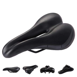 MYAOU Mountain Bike Seat Wide Bike Saddle Seat, Bike Seat Cushion for Indoor or Outdoor Cycle Tri Road Soft Bicycle Saddle Men Women Mountain Bike Wide Seat Retro Hollow Mtb