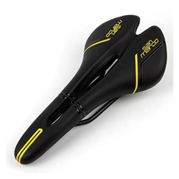 YMANNI Spares Wide MTB Bicycle Saddle Silicone Skidproof Saddle Road Bike Saddle Bicycle Seats Hollow Soft PU Leather (Color : Yellow)