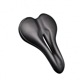 WLLYP Spares WLLYP Bicycle Seat Saddle For MTB Road Bike Silicone Mountain Bike Racing Saddles PU Leather Breathable Soft Comfortable Cushion (Color : Black)