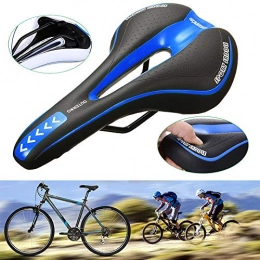 wolfjuvenile Mountain Bike Seat wolfjuvenile Gel Bike Seat Cover, With Waterproof Seat Cover, Suitable For Mountain Bike Seat, Thicken Bike Saddle, For Road Mountain Or Spinning Class Cycling, Blue