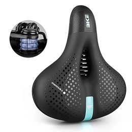 WQSQ Spares WQSQ Comfort Bike Seat For Men And Women, Wide Bicycle Saddle With Soft Cushion Memory Foam Waterproof Mountain Bicycle Saddle Dual Shock Absorbing