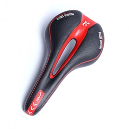 wuwu Spares wuwu Bicycle Saddle Shock Absorbing Hollow Anti-skid GEL Extra Soft Mountain Bike Saddle MTB Road Cycling Seat Bicycle Accessories (Color : Red)