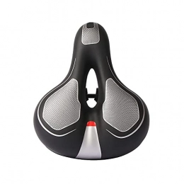 WWSUNNY Bike Seat Bicycle Saddle,Comfortable Memory Foam Waterproof Padded Leather Wide Bicycle Seat Cushion, Soft Breathable Shock Absorbing, Fit Most Bikes