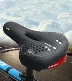WY Mountain Bike Seat WY Bicycle seat, Bicycle Saddle Pad Double Spring Design Memory Foam Filled Leather Life Waterproof Taillights, Comfortable, Breathable, Safe for Most Men's and Women's Bicycles