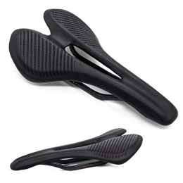 X&L Mountain Bike Seat X&L Carbon fiber road mountain bike saddle uses 3k T700 carbon material cushion ultra light leather seat cushion breathable lightweight bicycle parts-black